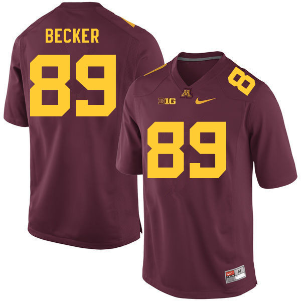 Men #89 Nate Becker Minnesota Golden Gophers College Football Jerseys Sale-Maroon